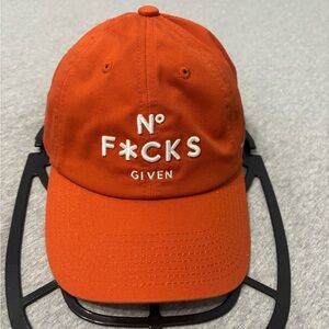 No F*cks Given Adjustable Men’s Baseball Cap Orange